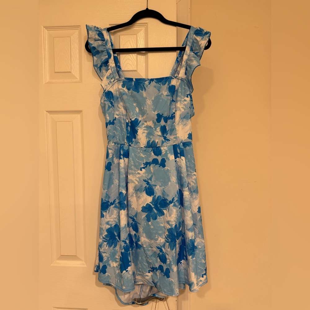 SHEIN Blue Floral Dress